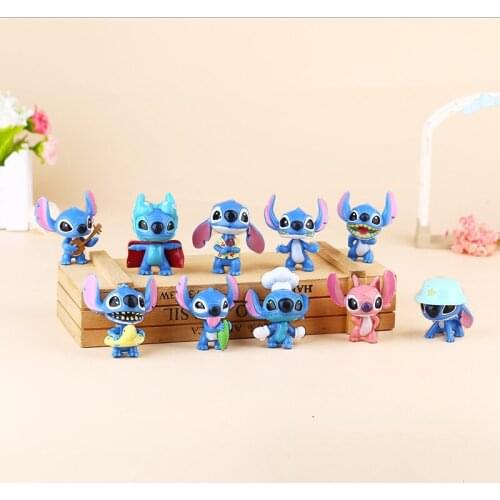 10pcs/set Disney Lilo Stitch Figure Doll Toy Stich Scrump Mini Action Figures Juguetes Lilo Stitch Doll Collection Toy for Kids