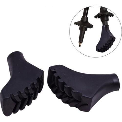 10Pcs Anti-Slipping Walking Stick Tip Pole Protectors Replacement Rubber Tips For Elderly Trekking Poles Accessories Nordic Cane