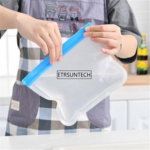 100pcs Reusable Food Fruit Bags Food Storage Bags Organizer Bag Snacks Zipper Bag Organizer Storage Bag