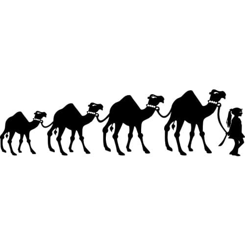 17*4.6cm Walking FAMILY Camels Camel Desert Animal Vinyl Sticker Funny Decal Girl Car Accessories Motorcycle Helmet Car Styling