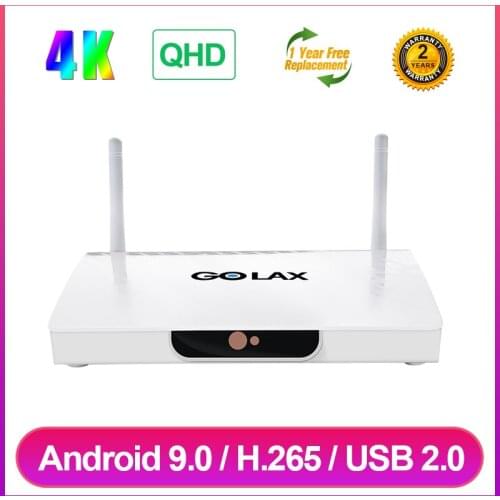 4K TV Box Golax Android 9.0 1G 8G Amlogic S905W Quad Core QHD Android TV Box 2.4G Wifi 100M LAN Smart TV Set Top Box