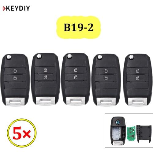 5pcs/lot KEYDIY B series B19-2 2 button universal KD remote control for KD200 KD900 KD900+ URG200 KD-X2 mini KD for KIA style