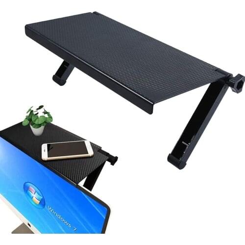 75Pcs TV Top Shelf for Cable Box, Computer Monitor Screen Caddy Top Shelf Mount Office Desk Storage Organizer Rack Universal