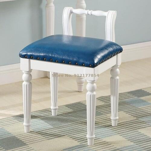 American makeup stool home backrest princess nail stool modern minimalist bedroom girl dressing table small stool chair