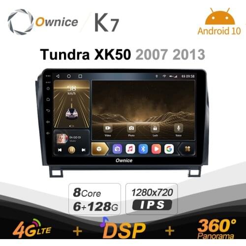 Carplay Android 10.0 Car Radio For Toyota Tundra XK50 2007 - 2013 Autoradio 360 Panorama Navigation GPS 4G LTE Wifi Setero IPS