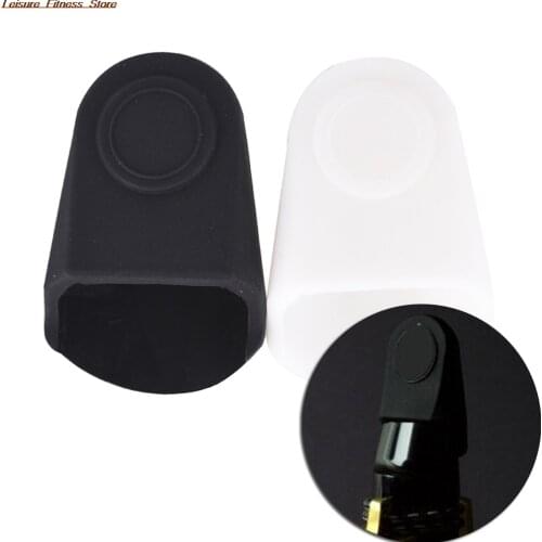 Black, White Medium Size Rubber Mouthpiece Protective Cap Head For Alto Tenor Saxophone Clarinet Mouthpiece