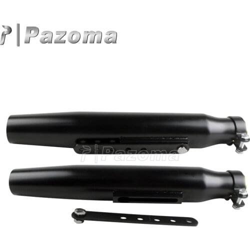 Black Exhaust Muffler For Motorcycle Bobber Chopper Cafe Racer Exhaust Pipe Muffler Silencer