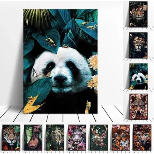 Nordic Style Creative Cute Animal Tiger Poster Sofa Living Room Modern Minimalist Wall Decoration Painting Core