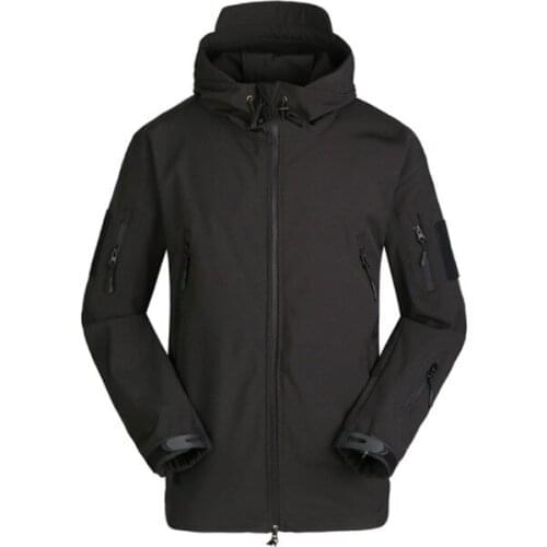 Shark skin soft shell submachine jacket revised submachine jacket soft shell cycling mountaineering suit Fleece Jacket pizex