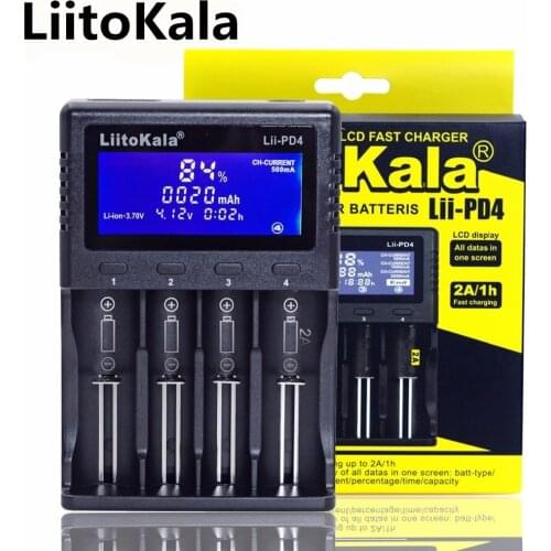 LiitoKala Lii-PD4 Smart LCD 18650 Li-ion Battery Charger 18650 14500 Battery Charger 16340 26650 21700 20700 Battery Charger