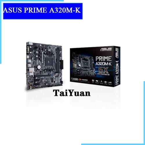 ASUS PRIME A320M-K A320M AMD A320 DDR4 3200MHz, 32Gb/s M.2, SATA 6Gb/s, USB 3.0 can support R3 R5 R7 R9 Desktop CPU