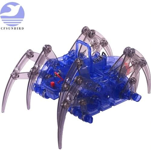Electric Spider Robot kit DIY Educational Intelligence Development Assembles Kids Children Puzzle Action Kits
