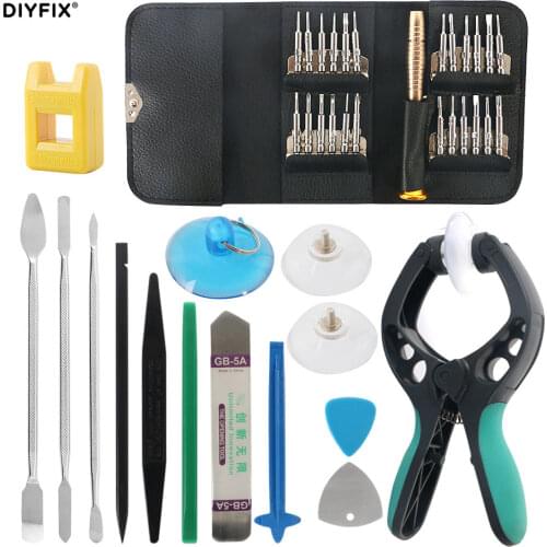 DIYFIX 38 in 1 Mobile Phone Screen Opening Pliers Repair Tools Kit Screwdriver Pry Disassemble Tool Set for iPhone Samsung Sony