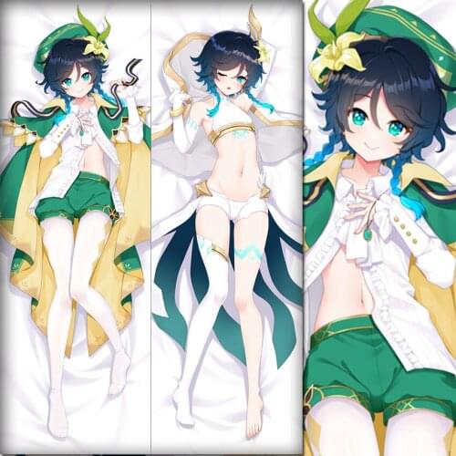 Game Genshin Impact Wendy Pillowcase Anime Dakimakura Cushion Long Pillow Case Cover decorative Hugging Body Home Bedding