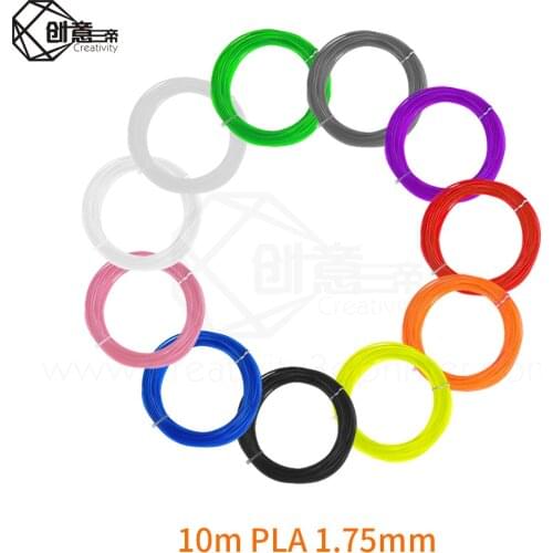 3d Printer Filament PLA 10m 1.75mm Extruder Pen Makerbot Plastic Consumables Material glowing filment Christmas diy gift kid