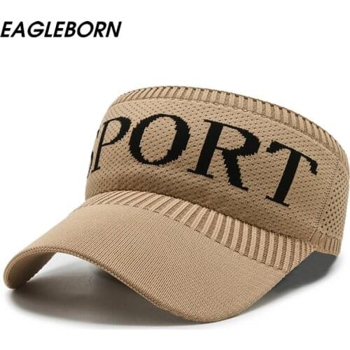 New Sun Hat Men Women Summer Sports Sunshade Hat Sport Knit Elasticity Womens Hats Fashion Running Leisure Fitness Sports Hats