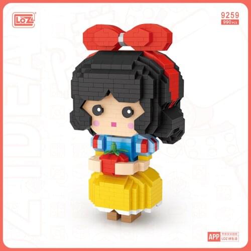 New Loz 9259 Snow White Princess Series Diamond Mini Building Blocks DIY Educational Assembly Brick Toys For Children Girl Gift