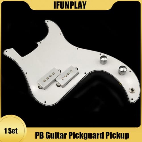 P Bass Prewired Loaded Pickguard Pickup for Precision Bass Guitar 3 Ply PB Pickups Black White Electric Guitar Parts