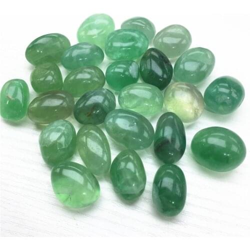 Natural polished natural green fluorite crystal tumbled stones home decoration