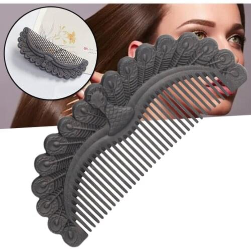 Natural Sandalwood Wood Comb Anti-Static Exquisite Double Sided Carved Wooden Hair Comb Birthday Gift for Wife Mother SANA889