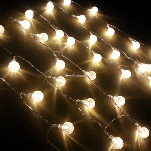 Multi-color 30M 300 LED Crystal Ball String Light Globe Fairy String Garland Lights For Christmas Wedding Holiday Party Decor