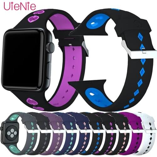 Sport Soft Silicone Wristband For apple watch 42mm 44mm Watch Band Bracelet For iwatch series 4 3 2 1 Rubber Strap Accessories