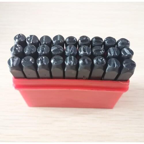 27pcs/set 5mm Carving Seal Carbon Steel Punch Stamp Leather Tool A-Z 26 Letters Handmade DIY Punching