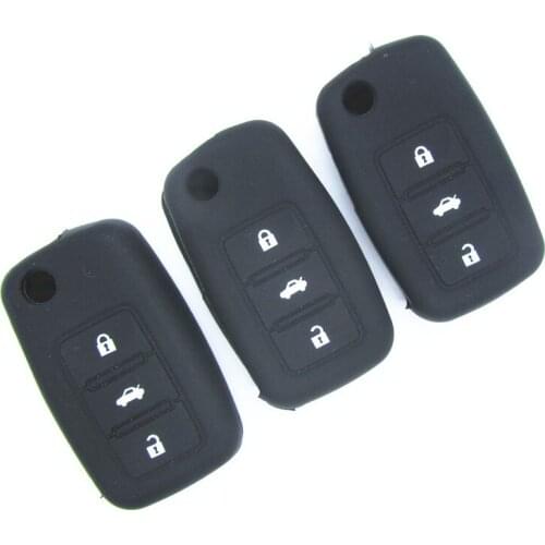 Silicone car key cover case for Audi A1 A3 A4 A5 A6 A7 A8 Q5 Q7 R8 TT S5 S6 S7 S8 SQ5 RS5 fold flip key remote keychain keyring