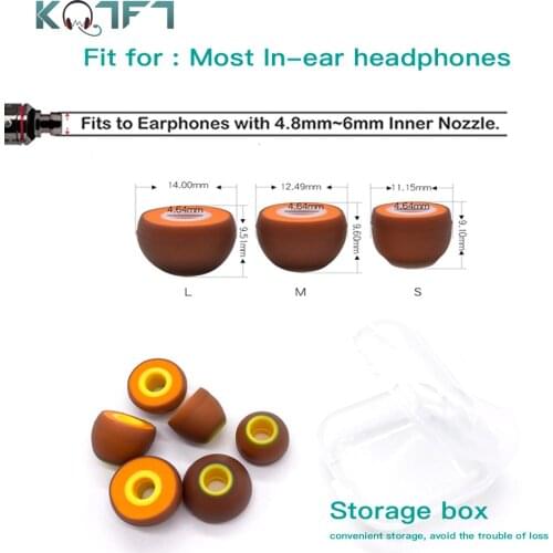 KQTFT Replacement Silicone Earplug for spinfit CP360,blon bl03,Whizzer Kylin HE01,mangird tea,Sabbat E12 jaybird x3 Foam Eartips