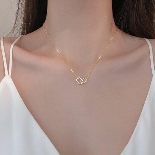 Modern Jewelry Square AAA Zircon Pendant Necklace 2021 Deleicate Design Hot Selling Chain Necklace Girl Celebration Gifts
