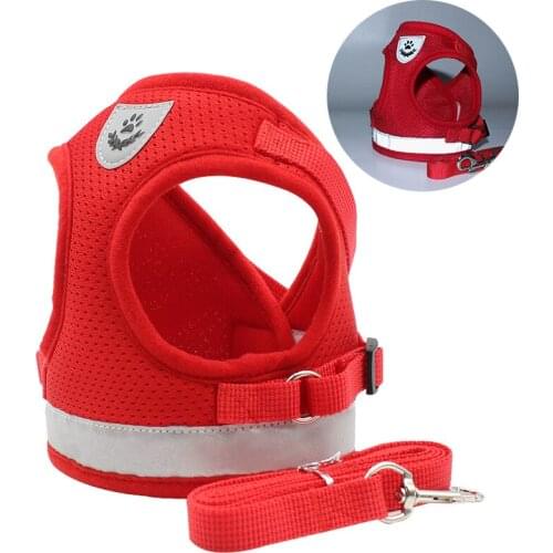 Pet dog chest back reflective dog traction rope small dog vest pet traction rope spot