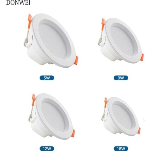 LED Downlight 5W 9W 12W 18W Round Recessed Lamp 220V 230V Led Bulb Bedroom Kitchen Indoor LED Lamp Spot Lighting
