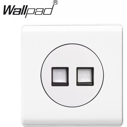 RJ45 RJ11 DATA Internet Telephone Phone Jack Wiring Outlet Wallpad Plastic Frame DATA TEL Ports Outlet