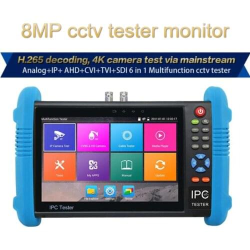 IPC9800 Plus 4K H.265/H.264 CCTV Camera Tester 8MP TVI CVI 5MP AHD SDI CVBS IP Camera Tester Monitor With TDR
