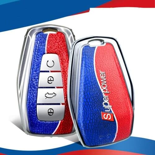 TPU Car Remote Key Fully Case Cover Holder Shell Car Styling For Geely Coolray 2019-2020 4 Buttons Auto Fob Accessories Keychain