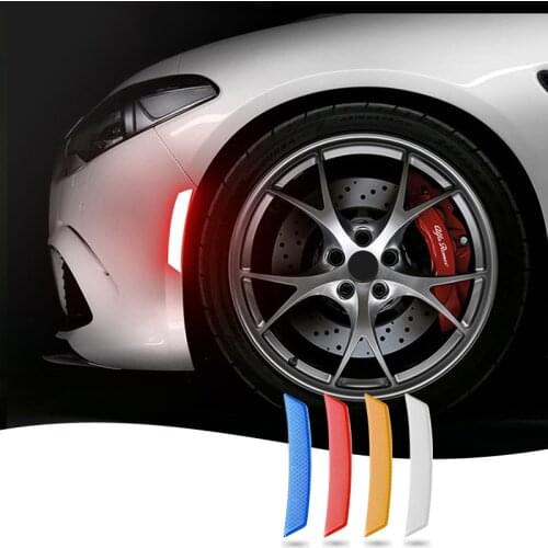 Universal Car Bumper Reflective Warning Strip Stickers Wheel Rim Eyebrow Warn Light Reflector Protective Sticker FOR MINI