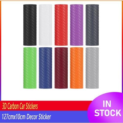 Waterproof Car Stickers 3D Car Carbon Fiber Vinyl Film Sheet Wrap Roll Auto Car DIY Decor Sticker Paper Car Styling 127cmx10cm