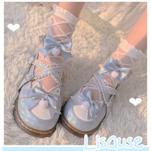 Women Shoes Original Lolita Round Head Japanese Cute Student Uniform Round Big Head Lolita Shoes Heels for Women
