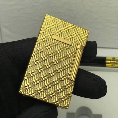 100% brand new retro DuPont bright sound lighter Seiko manufacture windproof copper body cigarette lighter with box