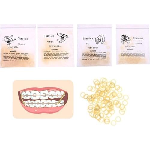 100pc Dental rubber band 5 Sizes For Choice Dentist Products Dental Orthodontic Rubber Bands Latex Braces