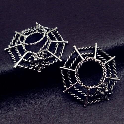 2pcs Hot Sale Stainless Steel sexy Nipple Rings Jewelry insect spider Spider web Barbell Piercing Ring Body Piercing Jewelry