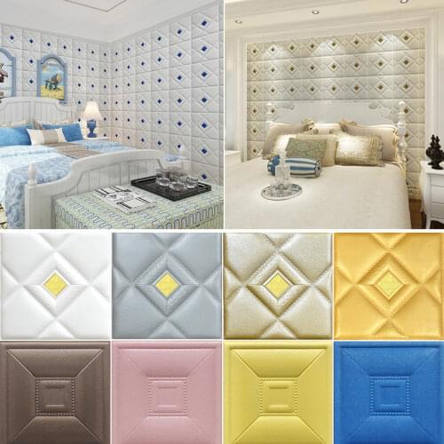 30X30cm 3D Soft Wall Sticker Self-adhesive Waterproof Wall Sticker DIY Bedroom Living Room Background Wall Home Decoration