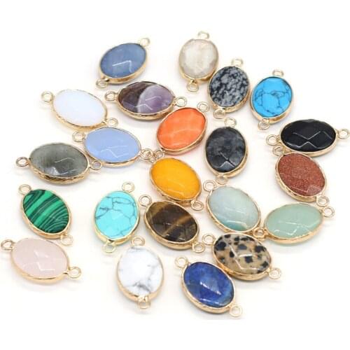 4 PCS Natural Stone Connector For DIY Bracelet New Product Trend Decoration Design Jewelry 14x27mm