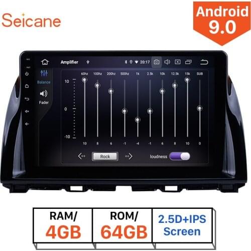 Seicane 1DIN Android 9.0 Car Radio For 2012 2013 2014 2015 Mazda CX-5 9 Inch Bluetooth 4G GPS Navigation Multimedia Player
