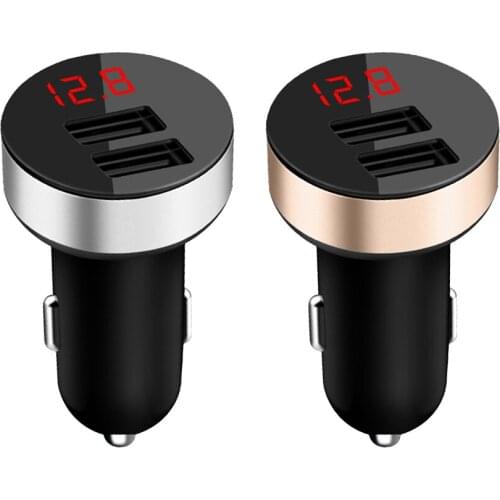 Auto Car Charger One Tow Two Cigarette Lighting Converter Plug Double USB Vehicle Multifunctional Mobile Phone Car Fast Charging