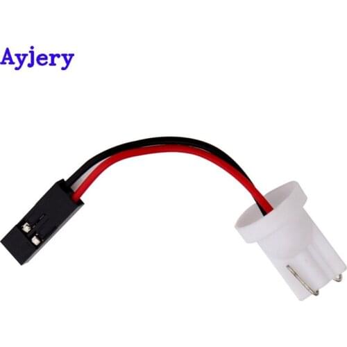AYJERY 10 Pcs T10 Connector Truck Car Auto T10 W5w Led Bulb Light Wire Harness Adapter T10 Socket holder