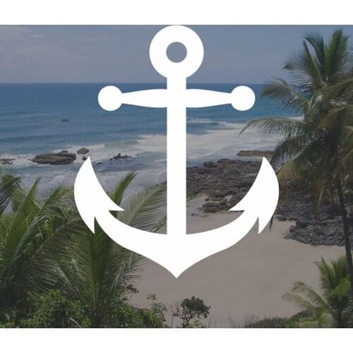 Black/Sliver Anchor Car Sticker Small/Big Size Nature Beach Decor Removable Waterproof Window Body Decal CL864
