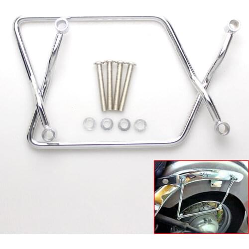 For Yamaha Vstar Dragstar 400/650 Classic V-Star XVS 21cm Moto Saddlebag Luggage Bracket Chrome Support Bar Protection Guard