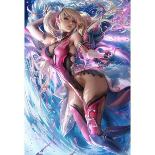 Hot Japan Anime Overwatch Mercy Art Film Print Silk Poster Home Wall Decor 24x36inch