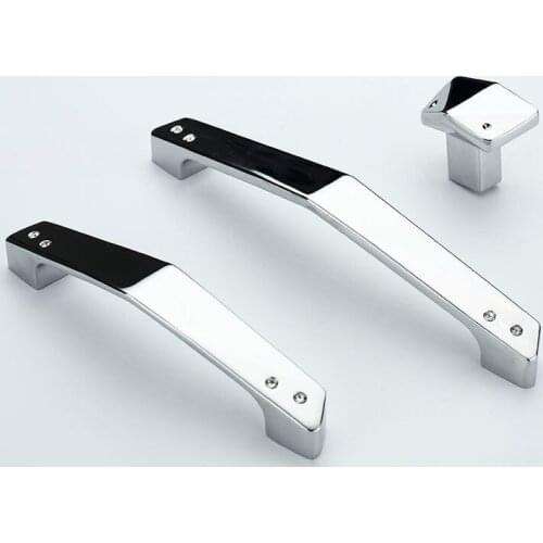 JD Cabinet With Crystal Zinc Alloy Handle Modern Minimalist European Drawer Wardrobe Door With Diamond Furniture Handle